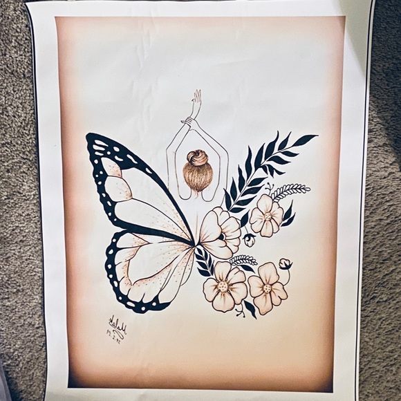 New Butterfly and figure graphic painting - Picture 4 of 4
